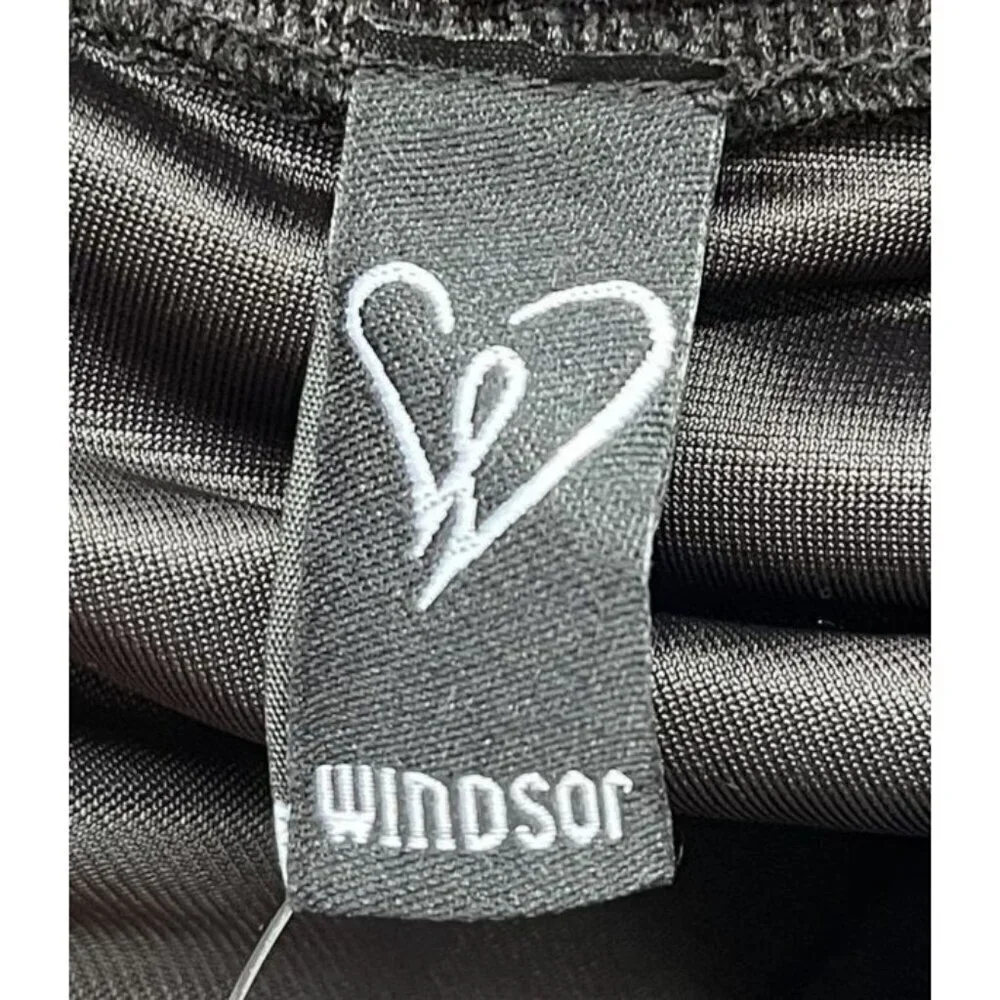 NWT Windsor Womens Bodysuit Size L Rhinestone Long Sleeve‎ Sparkle Embellished